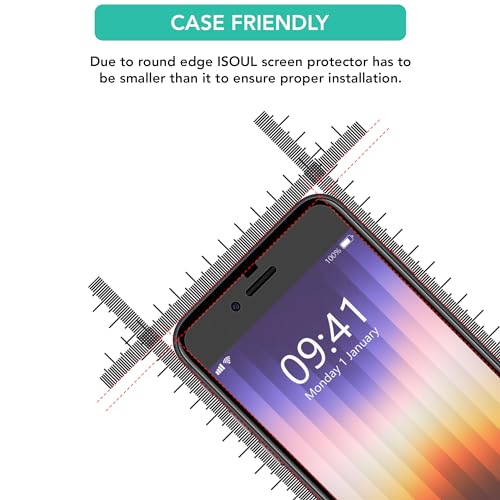 iSOUL Screen Protector for iPhone SE 3/2 and 6/6S
