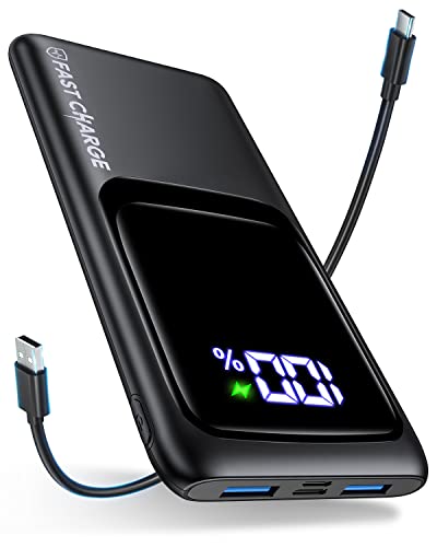 Portable Power Bank with Large LED Display, Fast Charging