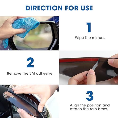 Car Rearview Mirror Rain Cover: Universal Wing Mirror