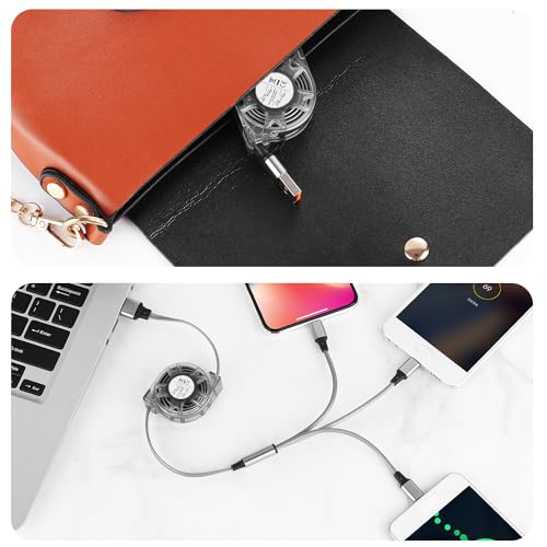 Multi Phone Charger Cable, 3 in 1 Retractable