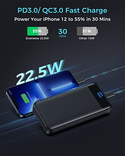 30000mAh Fast Charging Portable Power Bank with LED Display