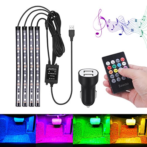 LED Car Interior Atmosphere Light Strip with Remote Control