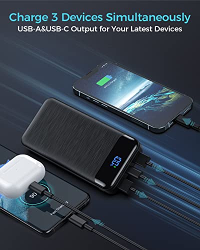 30000mAh Fast Charging Portable Power Bank with LED Display