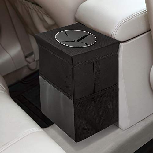 Collapsible Car Trash Bin with Lid - Multipurpose Organizer