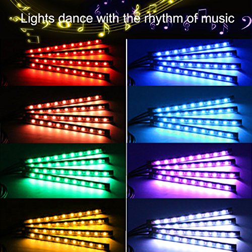 LED Car Interior Atmosphere Light Strip with Remote Control