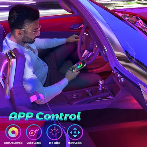 LED Car Interior Lights with APP Control - Valentine's Gift