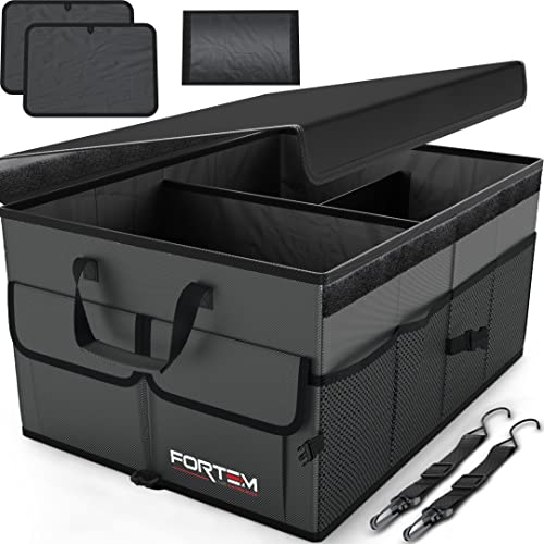 FORTEM Collapsible Car Boot Organizer with Adjustable Straps