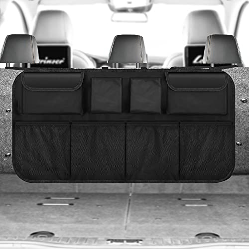 Car Trunk Organizer with 8 Pockets - Adjustable Straps