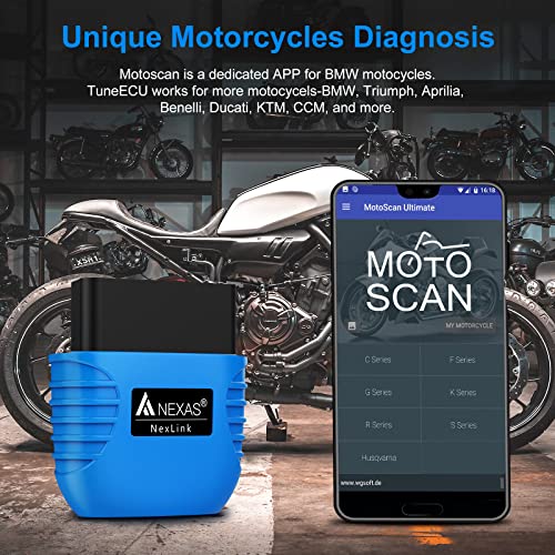 NEXAS Bluetooth 5.0 OBDII Scanner - iPhone & Android