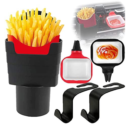 Car Sauce Holder Set with Fries Cup and Hooks