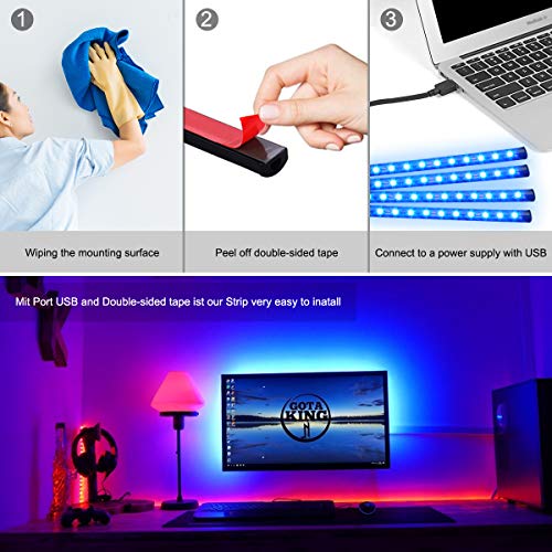 LED Car Interior Atmosphere Light Strip with Remote Control