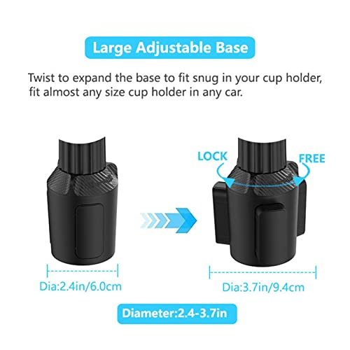 360º Adjustable Car Drink Holders Tray, Non-Slip, Portable