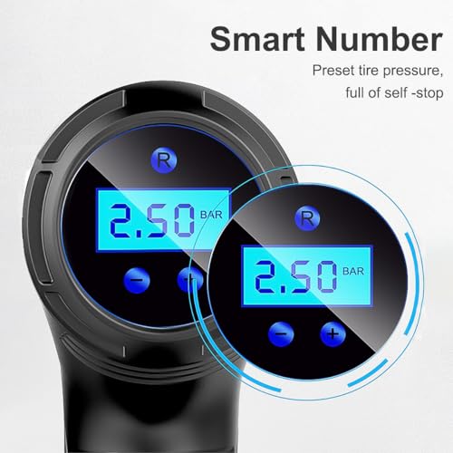 Cordless Tire Inflator Pump with Digital Pressure Gauge