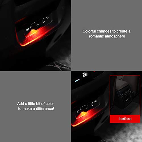 USB Car Ambient Lighting, Multicolor Button Control Interior Light