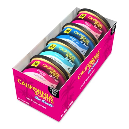 Car Air Fresheners: California Scents, Multiple Scents, Pack of 4