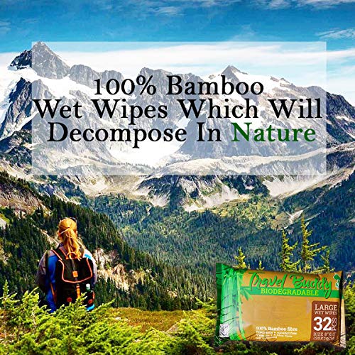 Biodegradable Bamboo Wet Wipes - Travel & Outdoor Essentials