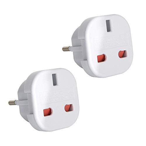 European Travel Adapter for UK to EU with Country List