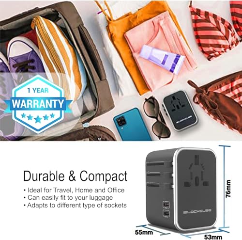 iBlockCube Travel Adapter: 35W Dual Type C with USB