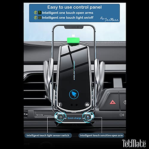 15W Wireless Car Charger - Auto Clamping, Air Vent Mount
