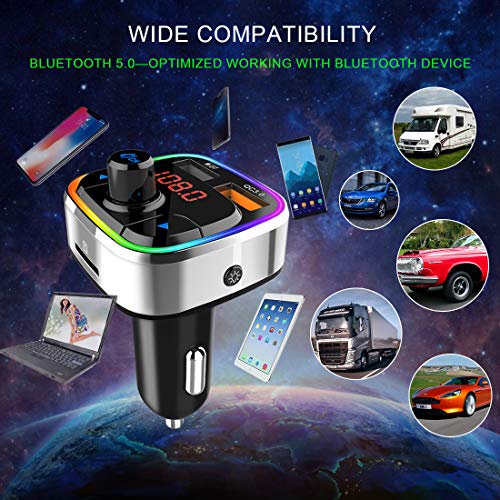 Wireless Bluetooth Car FM Transmitter with Hands-Free