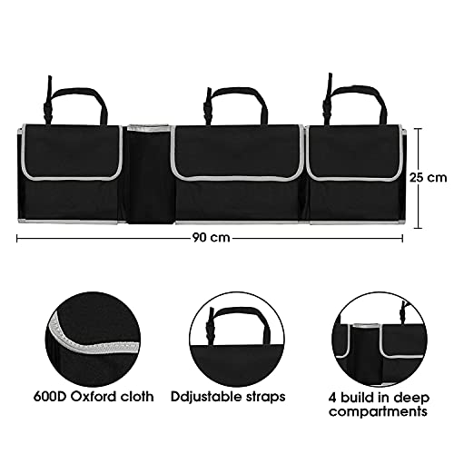 Adjustable Car Boot Seat Organiser - Storage Accessories