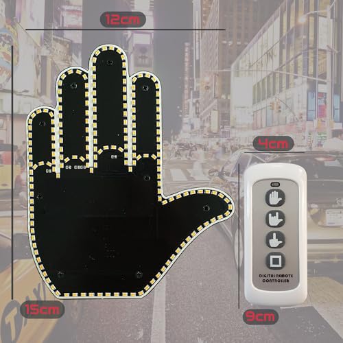 LED Car Finger Lights - Hand Gesture Gadgets