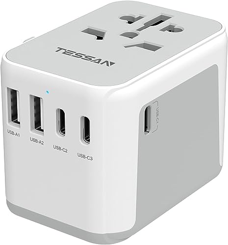 TESSAN Universal Adapter with 5 USB Ports