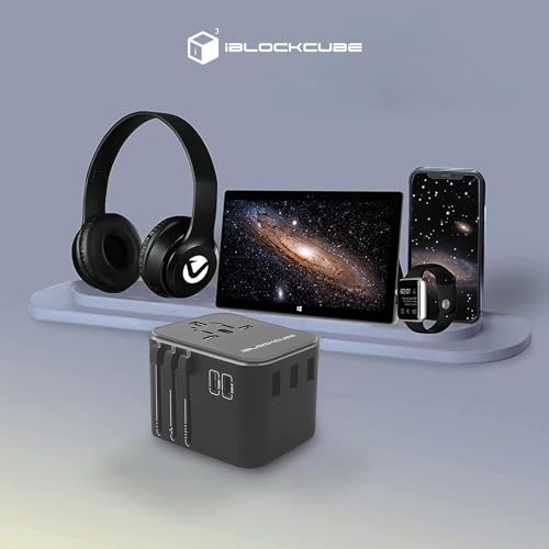 iBlockCube® Global Travel Adapter with Dual Fast Charging