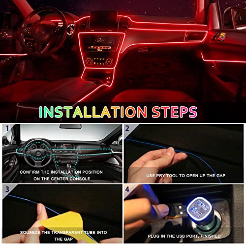 Blue EL Wire Car LED Interior Strip Light