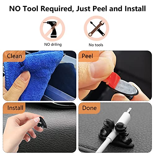 SYXZFZ Car Cable Holder Clip for Charger and USB Cables