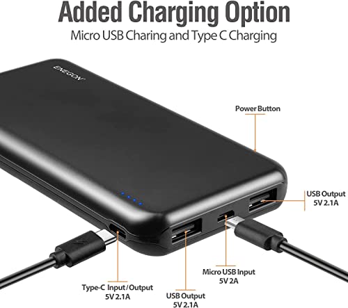 ENEGON 10000mAh Power Bank - 2 Pack