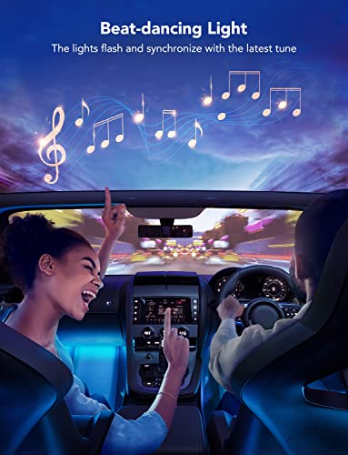 Govee RGB Car LED Strip Light: Music Sync, APP Control