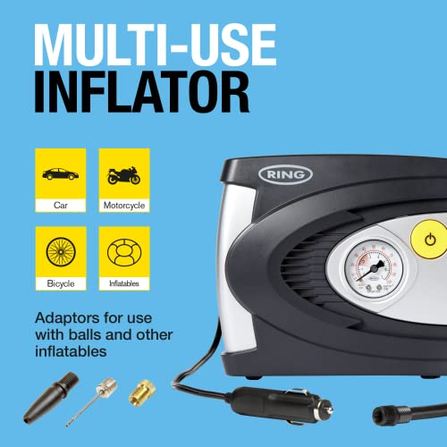 Ring RAC610 12v Electric Tyre Inflator - Multi-Purpose