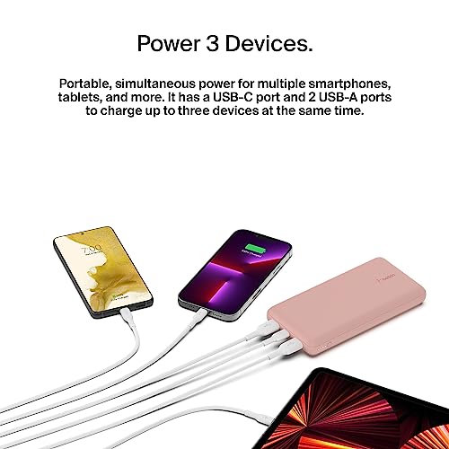Belkin USB C Portable Charger 20000 mAh – Rose Gold