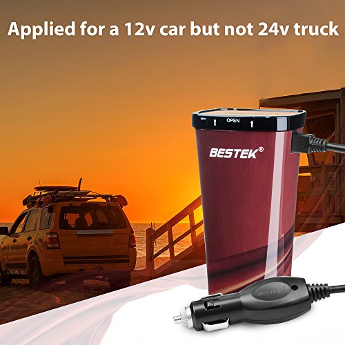 200W Power Inverter: Car Charger + AC Plug + USB