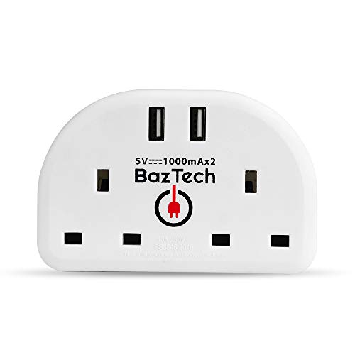 BazTechElectroS European Travel Adapter Plug - UK to EU Extension