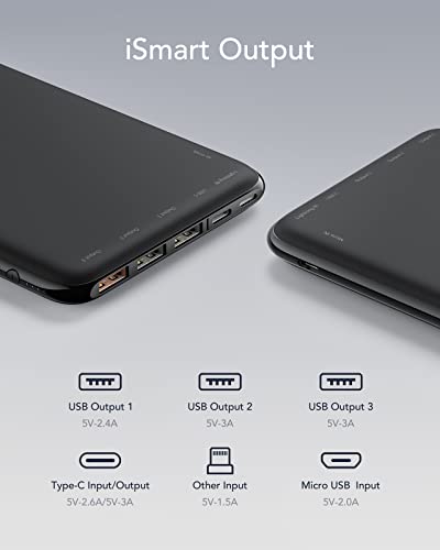 Charmast Power Bank - Slim, 26800mAh, 4 Outputs