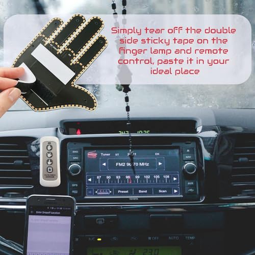 LED Car Finger Lights - Hand Gesture Gadgets