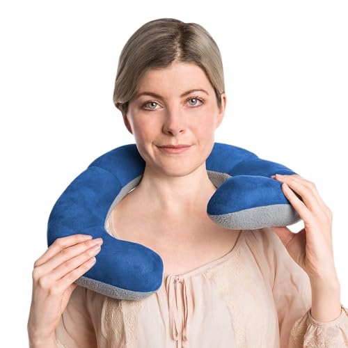 Travelon: Cobalt/Gray Deluxe Wrap N' Rest Neck Pillow