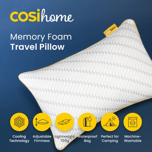 Cosi Home Cooling Bamboo Travel Pillow - Memory Foam