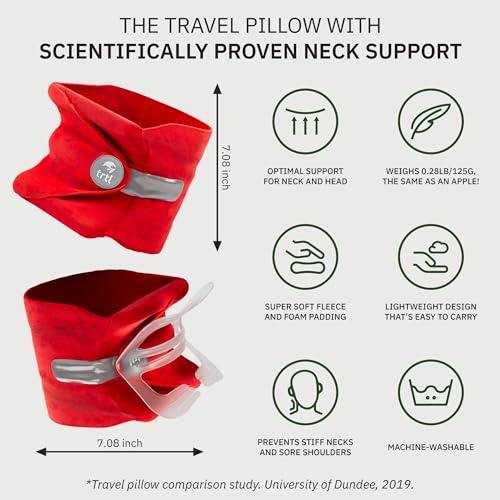 trtl Grey Travel Pillow | Ergonomic Neck Support