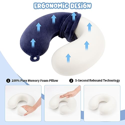WENGX Memory Foam Travel Neck Pillow