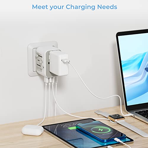 TESSAN Universal Adapter with 5 USB Ports