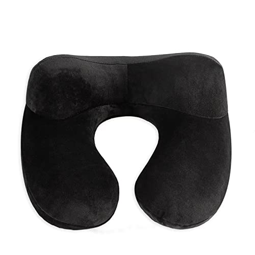 Inflatable Travel Pillow - Soft Velvet Neck Support