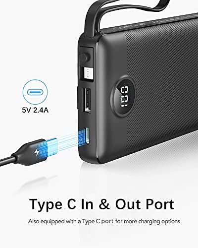 Portable 10000mAh Power Bank with 5 Outputs