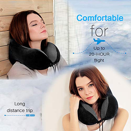 Memory Foam Travel Pillow for Comfortable Sleep & Support