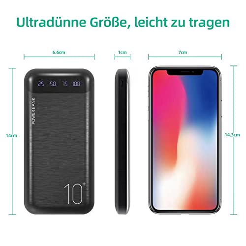 10,000mAh Portable Power Bank for Huawei, iPhone, Samsung
