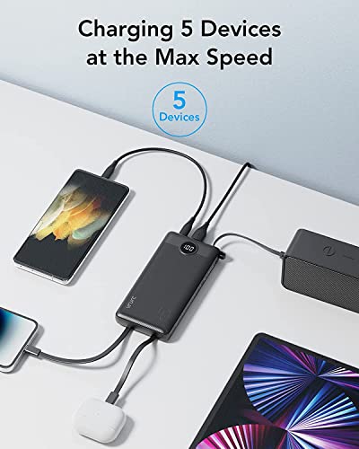 Portable 10000mAh Power Bank with 5 Outputs