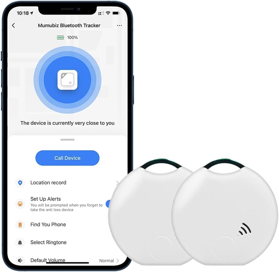 Bluetooth Item Finder - 2-Pack Key and Pet Tracker