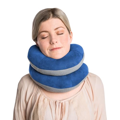 Travelon: Cobalt/Gray Deluxe Wrap N' Rest Neck Pillow